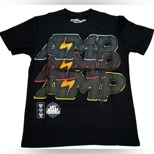 AMP any means possible men’s‎ Black Graphic T-Shirt size small short sleeve